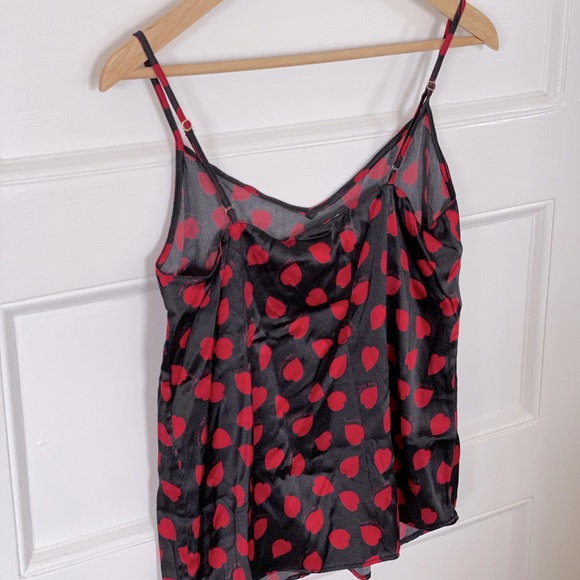 STELLA MCCARTNEY Women’s Heart Print Silk Blend Satin Camisole - Sizes S & M - Picture 6 of 11